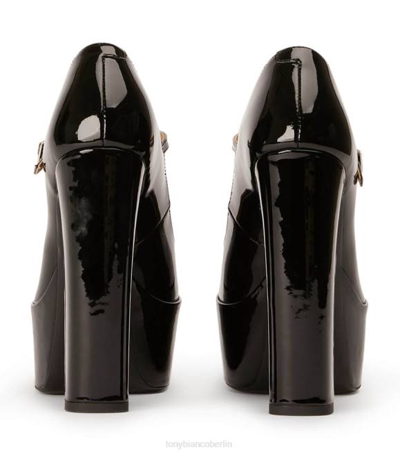 Plateau-Absätze| de Tony Bianco Frauen Jimmy-Heels schwarzes Lackleder 462417